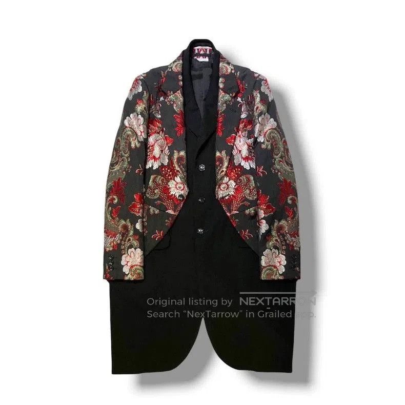 Comme des Garcons COMME des GARCONS HOMME PLUS Embroidered Long Blazer. Size US XS / EU 42 / 0 - 1 Thumbnail
