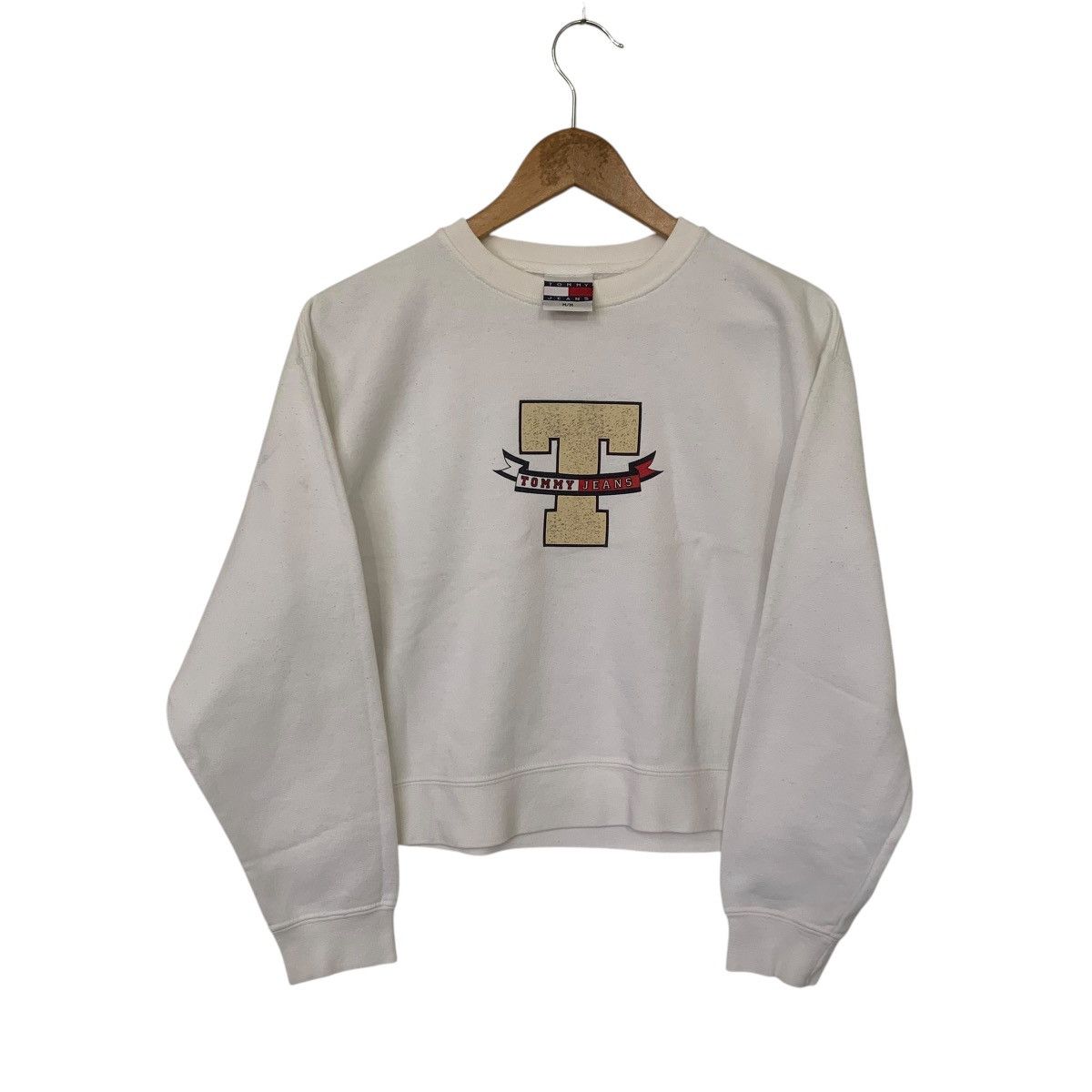 Tommy Hilfiger × Tommy Jeans × Vintage Vintage Tommy Hilfiger Crop Top Sweatshirt Medium Size US M / EU 48-50 / 2 - 1 Thumbnail
