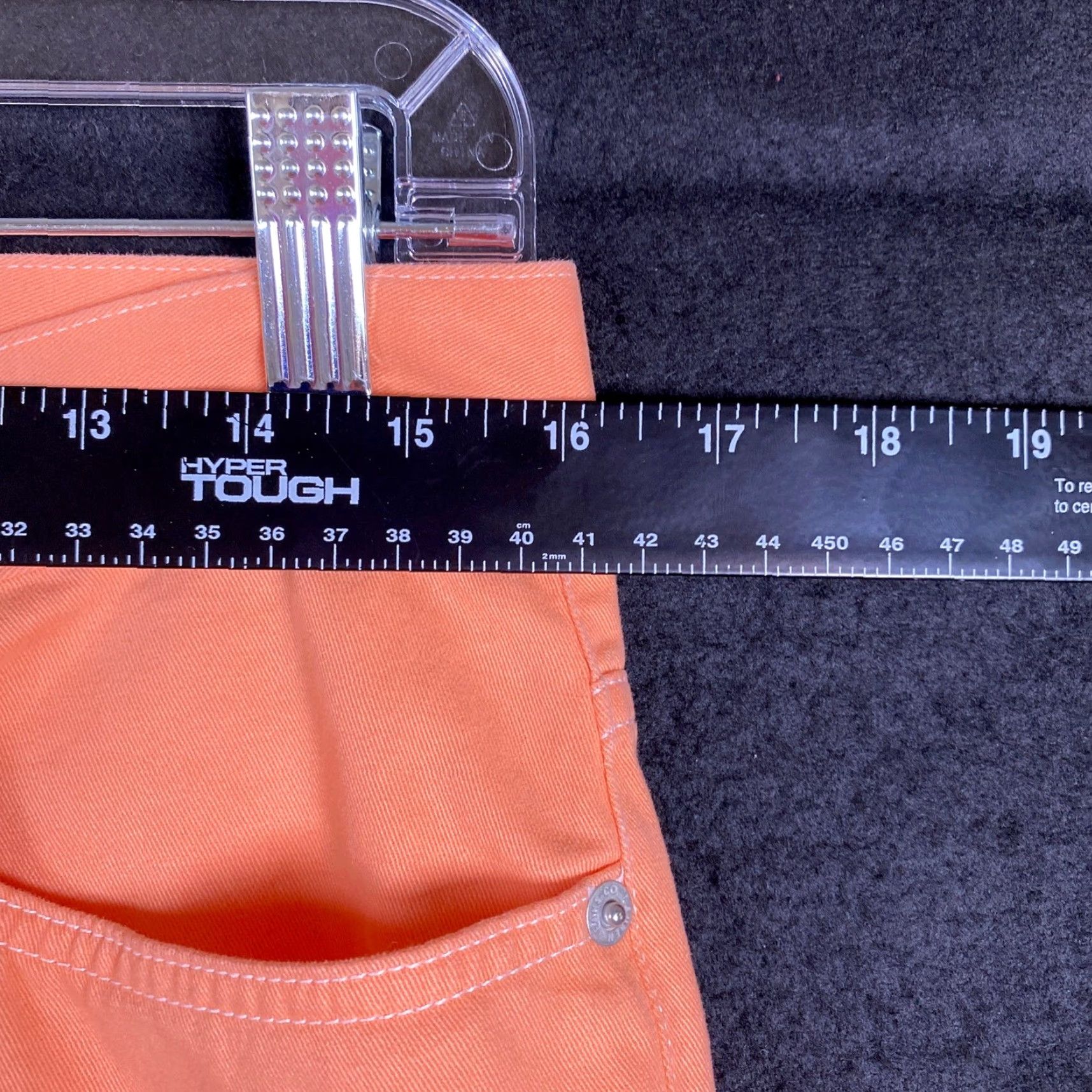 Ralph Lauren Lauren Jeans Co Womens Jeans Peach High Rise Capri Cropped 100% Cotton 12 Denim 5-Pocket Design Womens Size 34" / US 12 / IT 48 - 5 Thumbnail