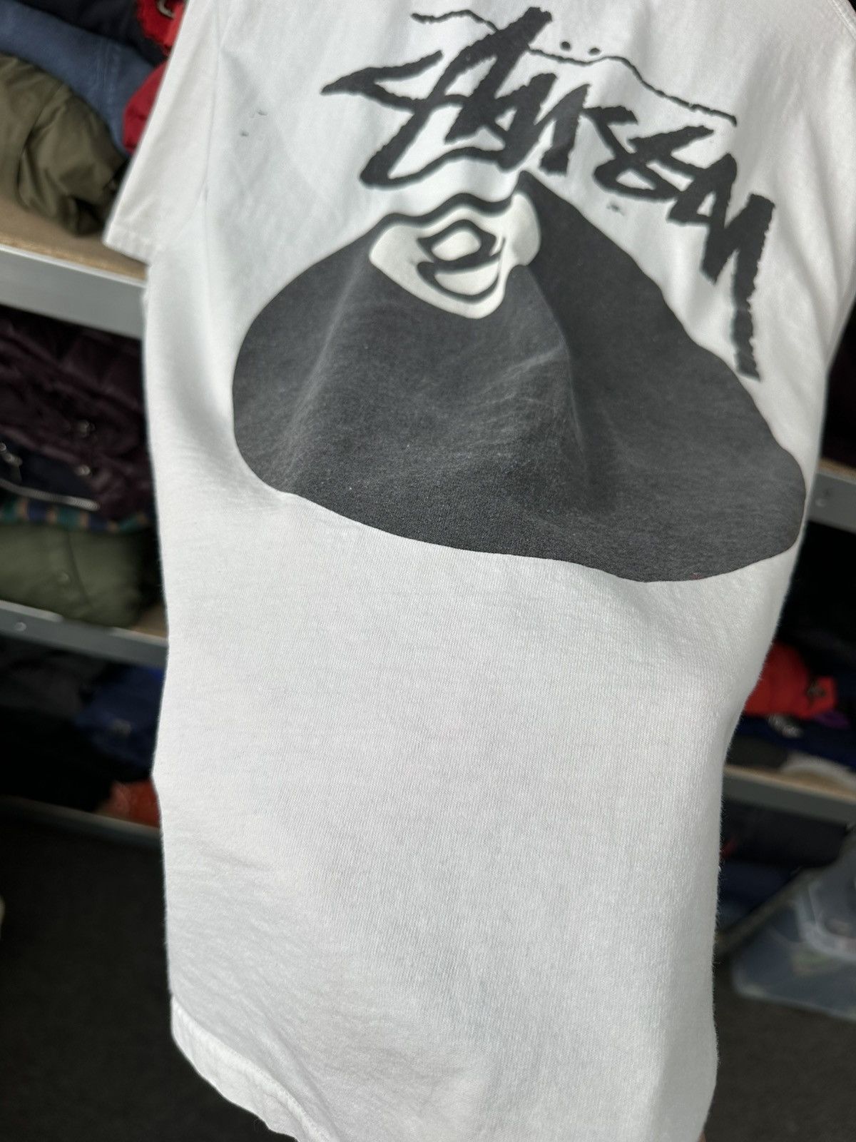 Stussy Y2K Stussy 8Ball Thrashed T-Shirt Big Logo Rare White Tee Size US L / EU 52-54 / 3 - 16 Thumbnail