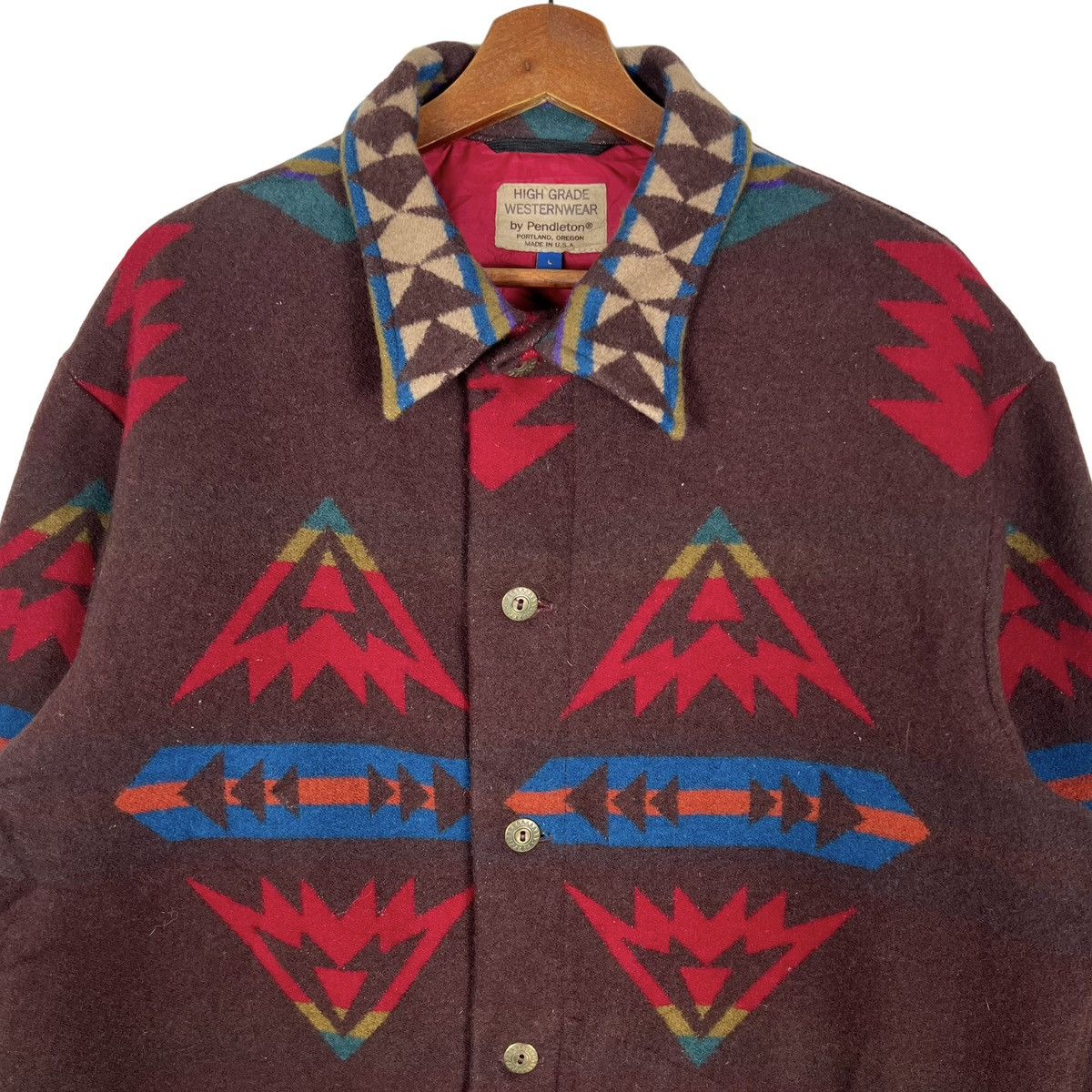 Vintage Pendleton Navajo Coat Western Wear Indian Blanket