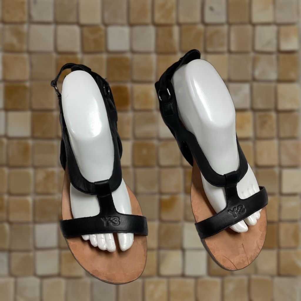 VINTAGE Yohji Yamamoto Y-3 Adidas Leather Sandals Women 8D UK
