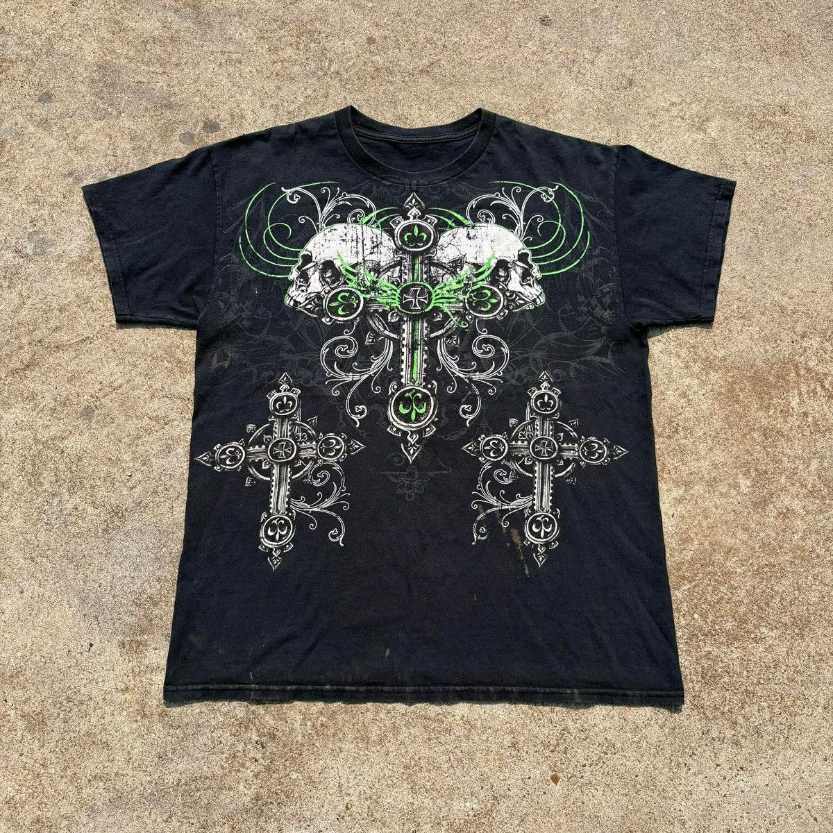 Affliction ❌SOLD❌Affliction Style Skull Cross Big Print Size US L / EU 52-54 / 3 - 13 Thumbnail