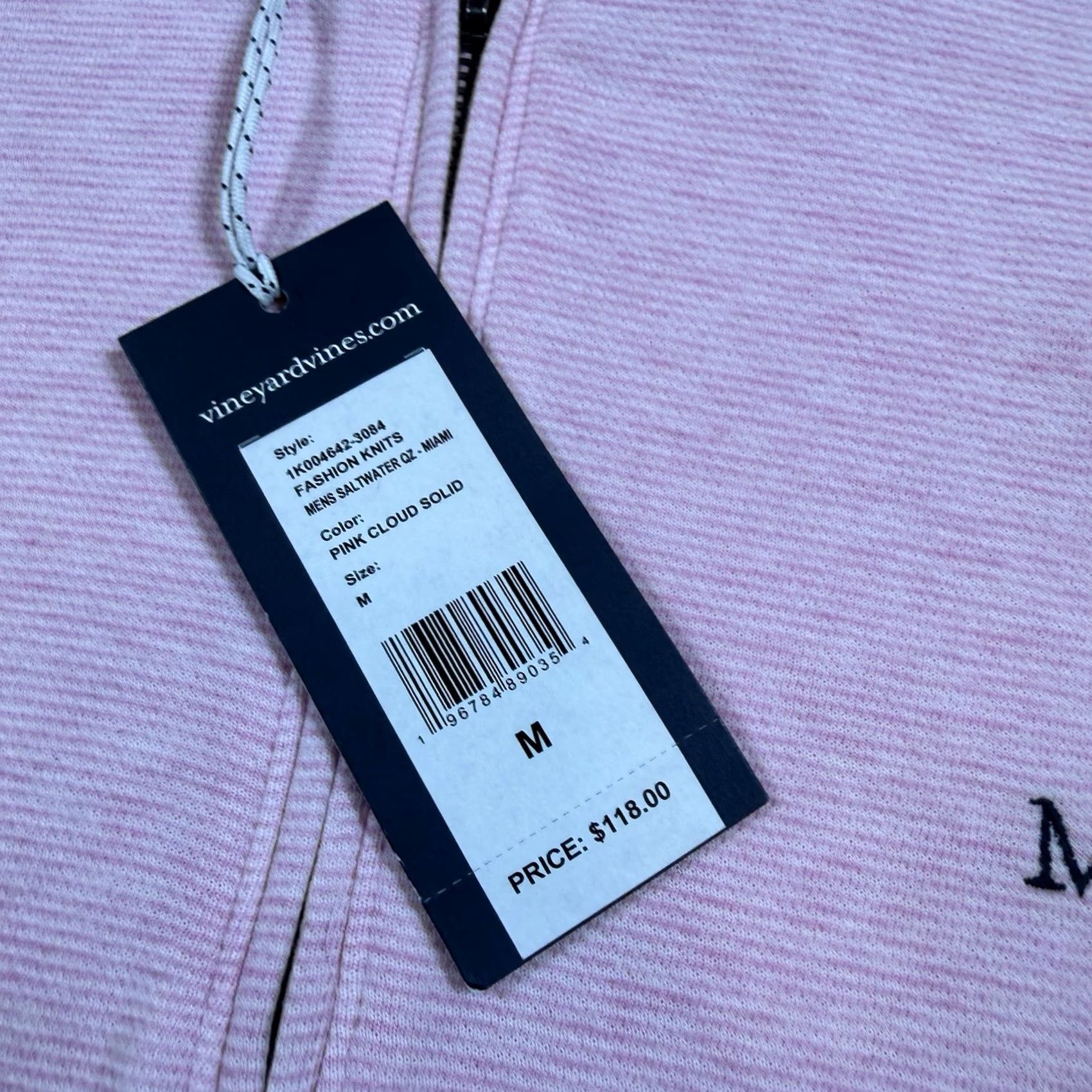 Vineyard Vines VINTAGE NWT Vinyard Vines Performance Quarter Zip Sweater Mens M Pink Miami Soft Golf Pullover Outdoor Family Mens (adjusted) Size US M / EU 48-50 / 2 - 7 Thumbnail