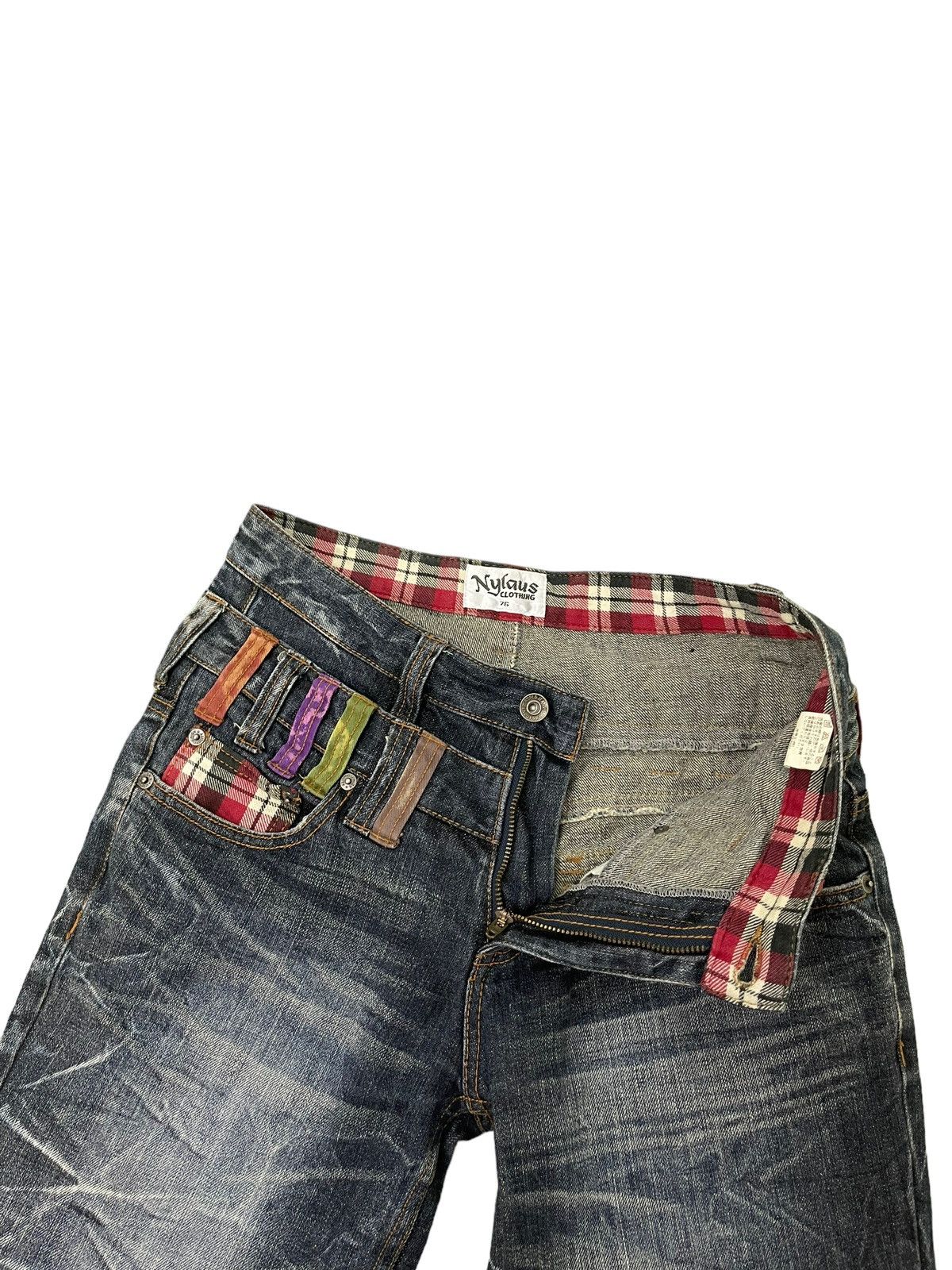 Japanese Brand Double Waist Jeans Nylaus Honeycomb Faded Straight Cut 8🟦5 Size US 30 / EU 46 - 17 Thumbnail