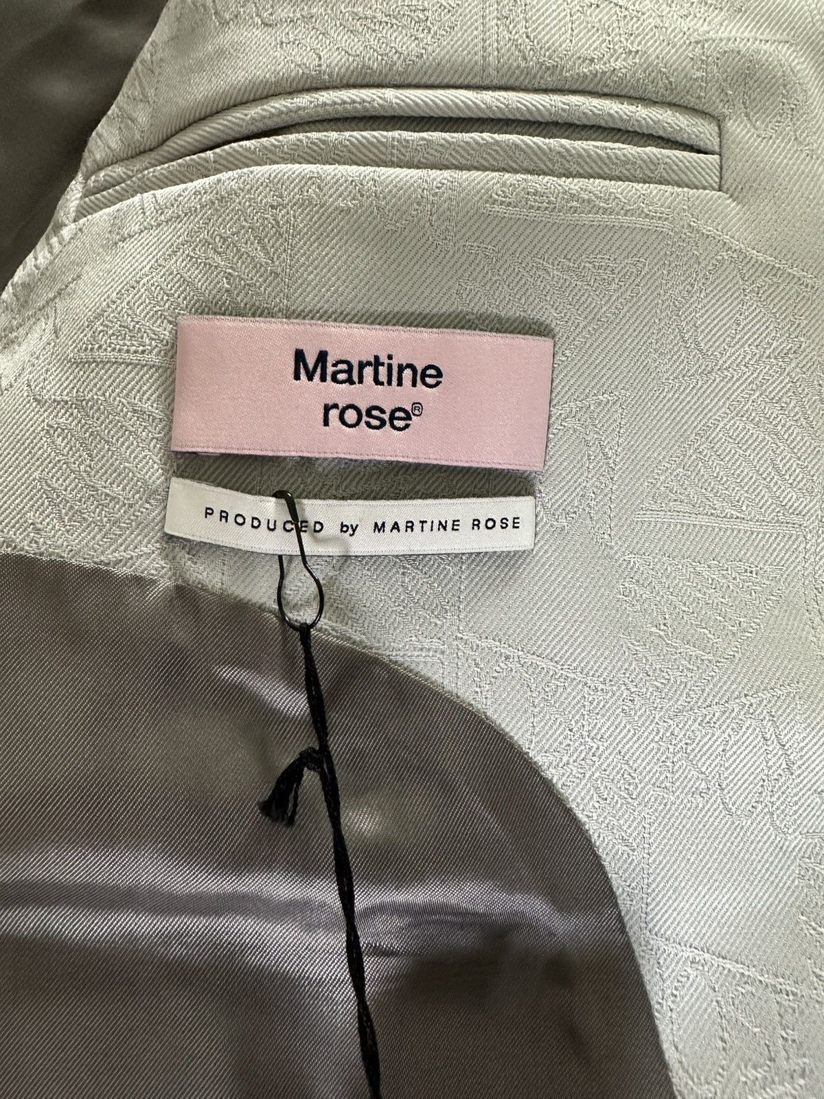 Martine Rose [NEW] $1190 SS22 Tailored Track Jacket Wool Jacquard Grey Size US M / EU 48-50 / 2 - 9 Thumbnail