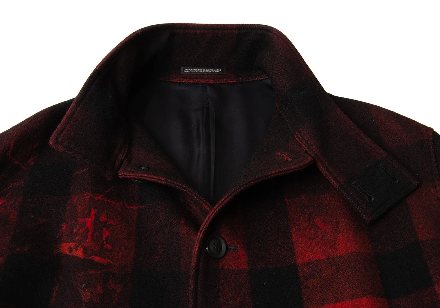 Yohji Yamamoto Yohji Yamamoto Stand Collar Coat Black Red Size US S / EU 44-46 / 1 - 5 Thumbnail