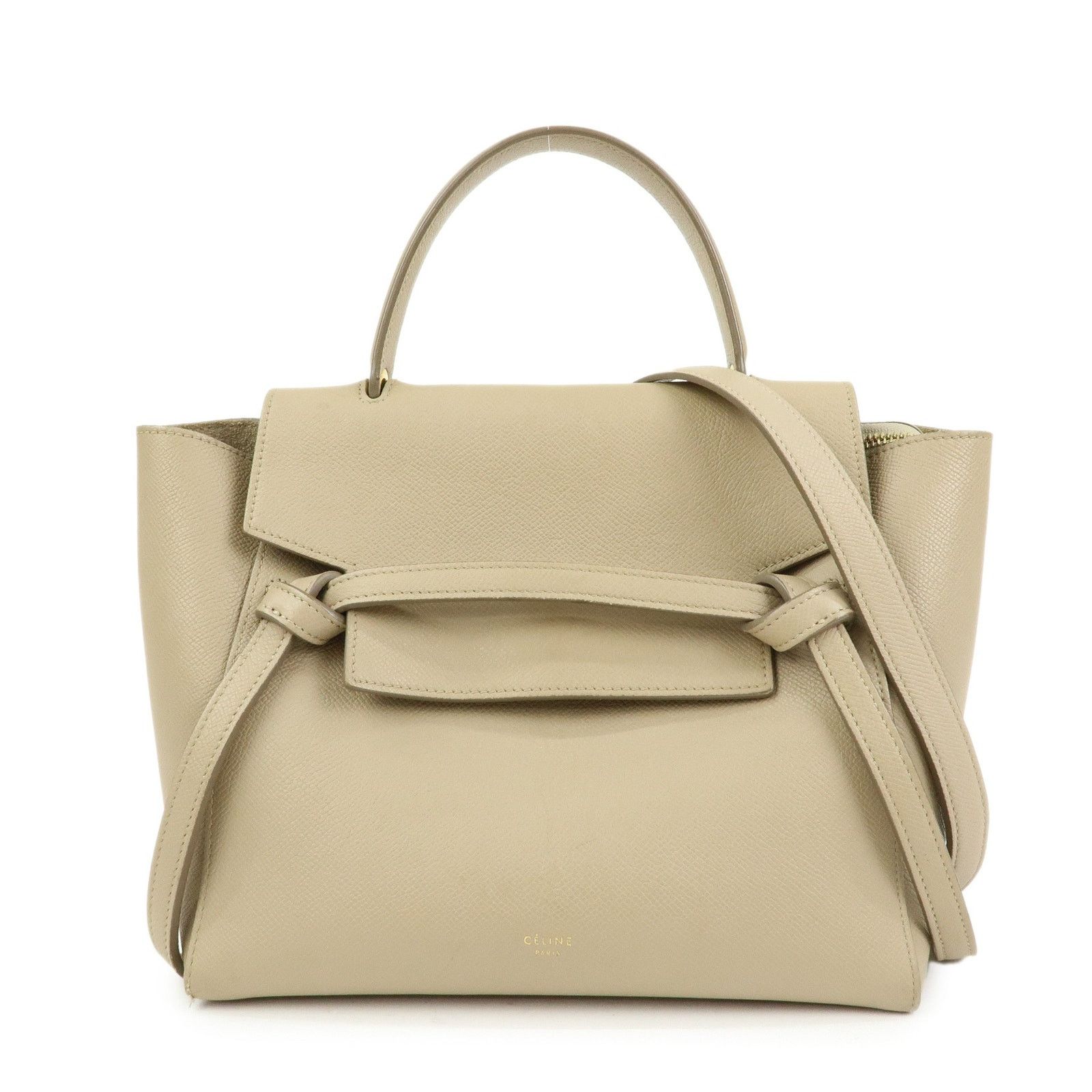 Celine Celine Belt Bag Mini Calfskin Top Handle Beige Size ONE SIZE - 1 Thumbnail