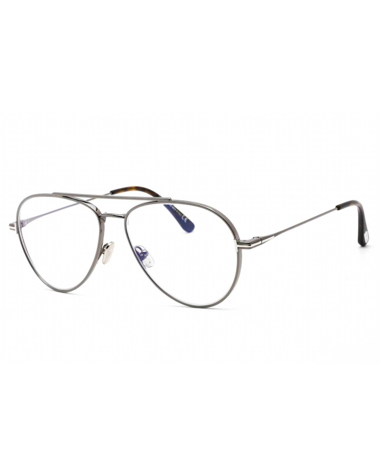 image of Tom Ford Ft5800-B Eyeglasses Shiny Gunmetal / Clear Lens, Women's
