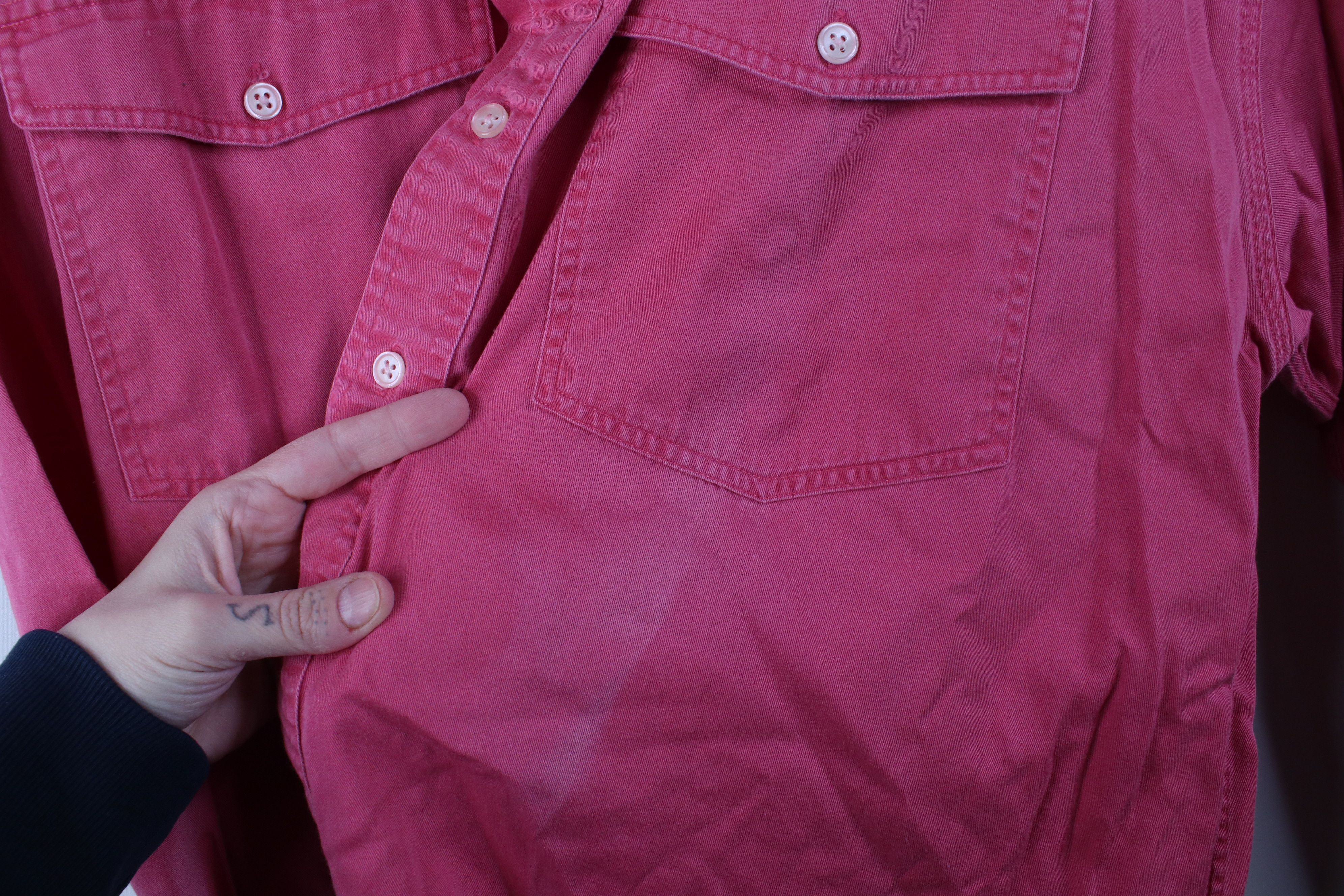 Vintage Vintage 90s Streetwear Stonewash Baggy Collared Button Shirt Size US L / EU 52-54 / 3 - 4 Thumbnail