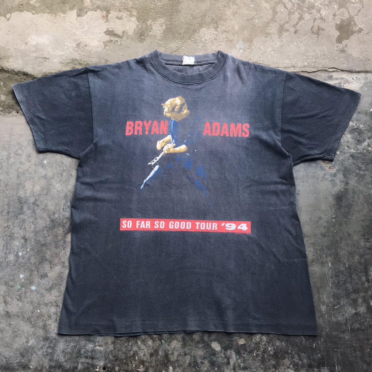 image of Band Tees Vintage Bryan Adams Asia Tour 1994 Shirt in Black, Men's (Size XL)