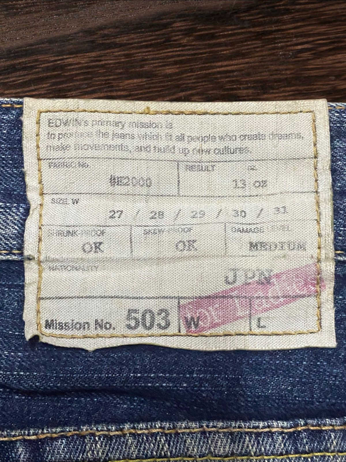 Junya Watanabe Vintage Japanese Brand Edwin 503 Mud Wash Distressed Flare Size US 33 - 18 Thumbnail