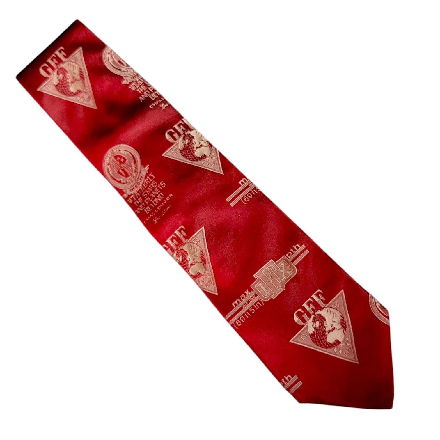 Gianfranco Ferre Vintage 90s Gianfranco Ferre Red GFF Global 100% Silk Tie Size ONE SIZE - 1 Thumbnail