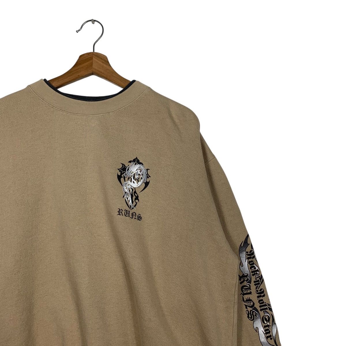 Japanese Brand RUNS Seaven War Big Logo Crewneck Sweatshirt #1602-C72 Size US L / EU 52-54 / 3 - 7 Thumbnail