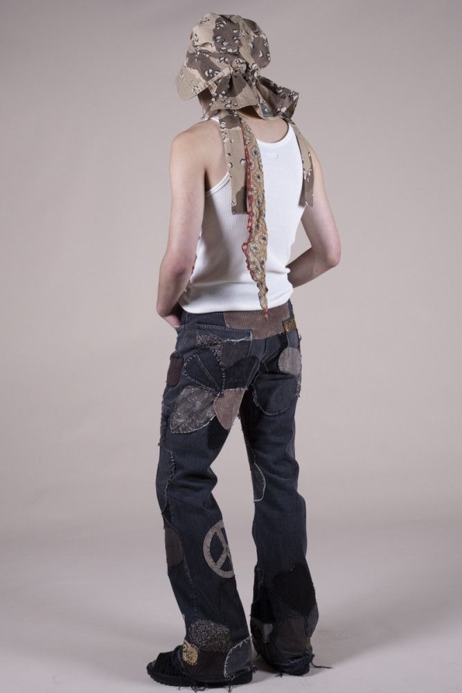 Kapital KAPITAL 14oz black denim flare jeans hippie insane remake Size US 34 / EU 50 - 15 Thumbnail