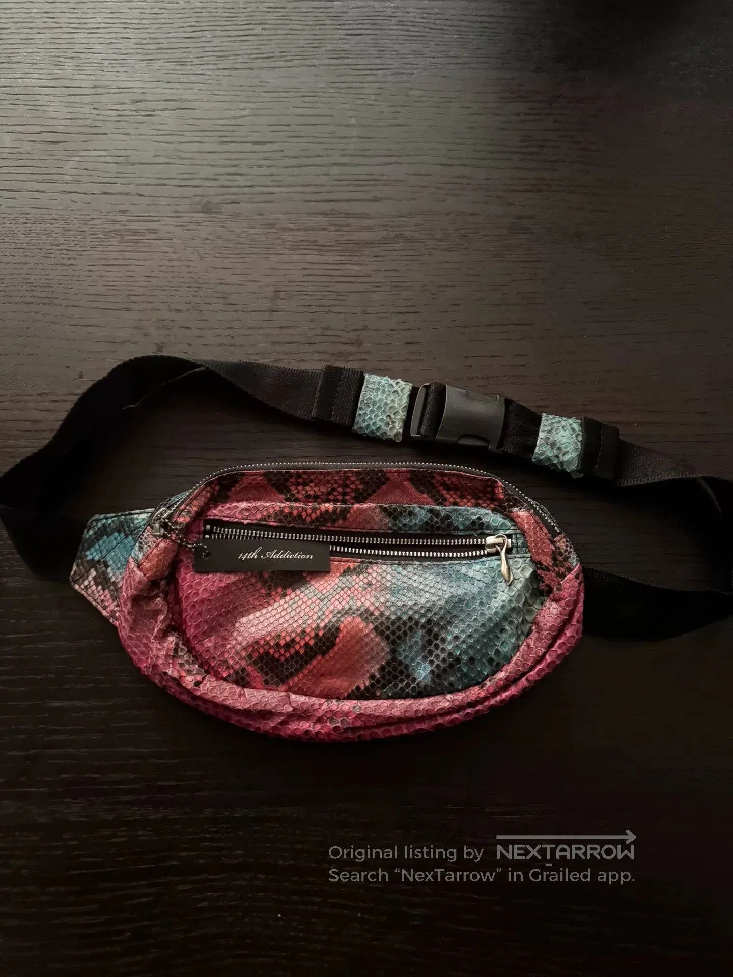 Junya Watanabe python leather waist bag with vivid print. Size ONE SIZE - 1 Thumbnail