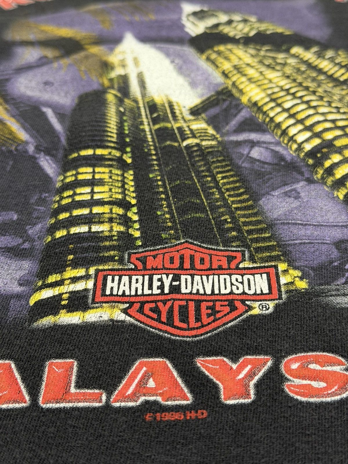 Harley Davidson Vintage 90s Harley Davidson Kuala Lumpur Malaysia Tee XL USA Size US XL / EU 56 / 4 - 10 Thumbnail