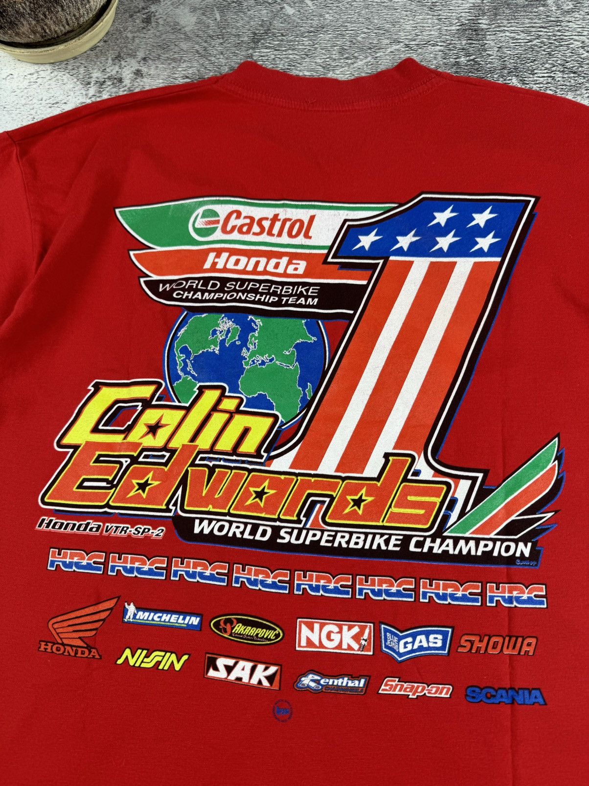 Other Colin Edwards Honda Bike 2001 HRC Formula 1 T Shirt Tee Size US M / EU 48-50 / 2 - 13 Thumbnail