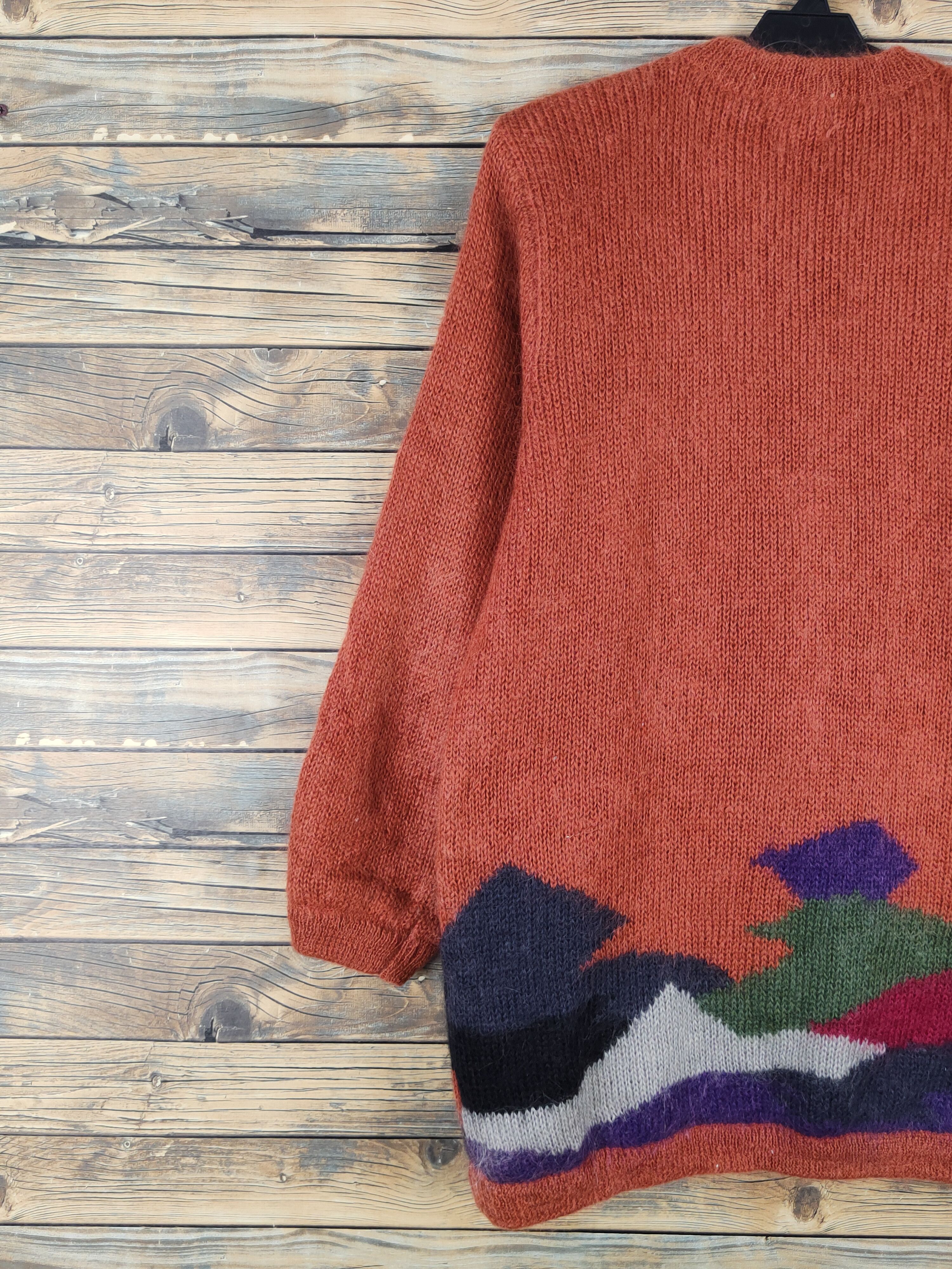 Japanese Brand Carion Dark Orange Knitwear Wool Sweaters #W2139 Size L / US 10 / IT 46 - 8 Thumbnail