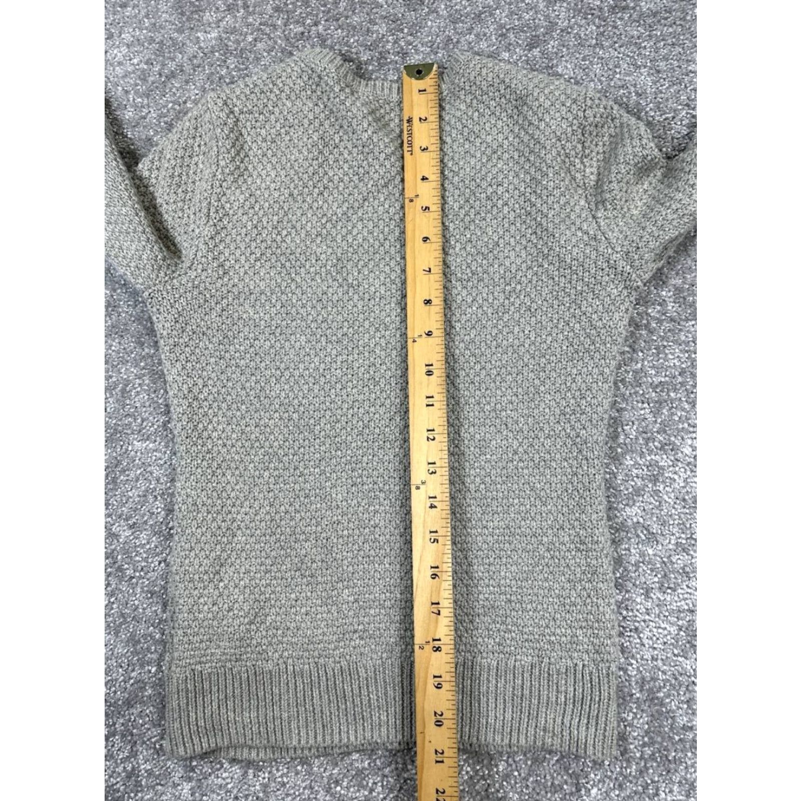 Brooks Brothers Brooks Brothers Sweater Womens XS Gray Cotton Wool Cable Knit Pullover Size XS / US 0-2 / IT 36-38 - 7 Thumbnail