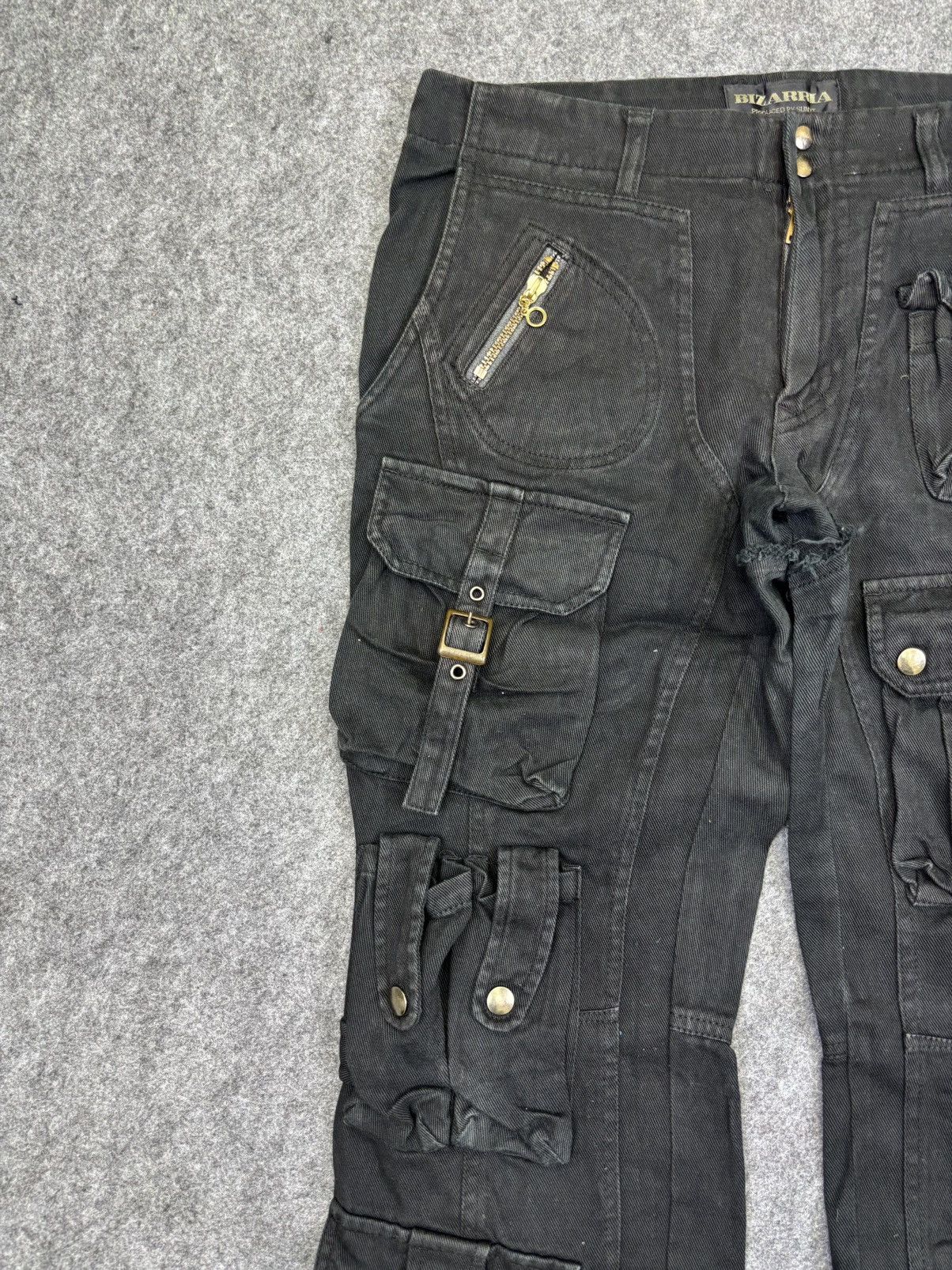Japanese Brand 💥Flare💥 BIZARRIA Multipockets Parachute Jeans F723 Size US 31 - 6 Thumbnail