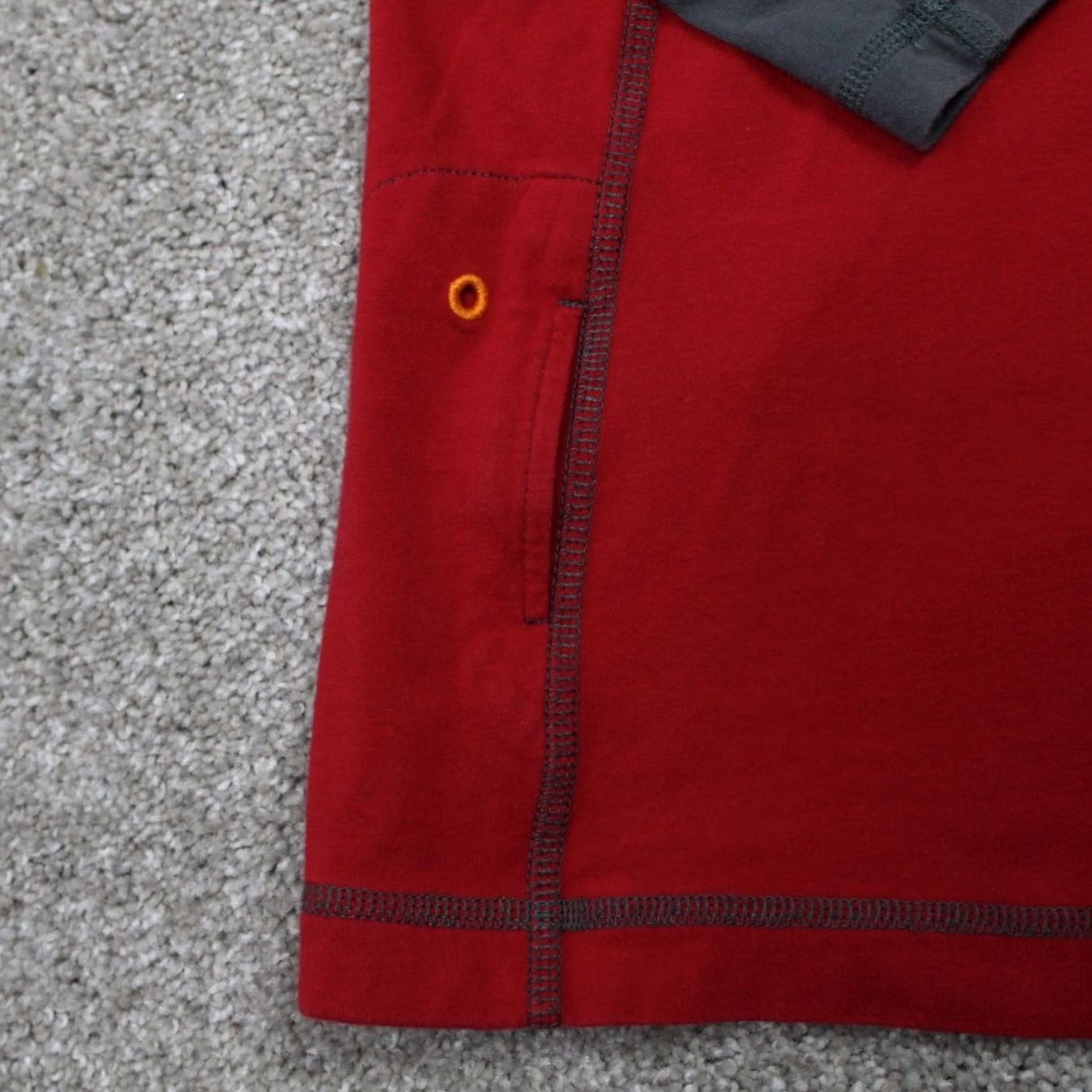 Eddie Bauer Eddie Bauer Sweatshirt Mens XL 1/4 Zip Red/Gray Fleece Pullover Long Sleeve Mock Neck 95% Cotton 5% Spandex Size US XL / EU 56 / 4 - 6 Thumbnail