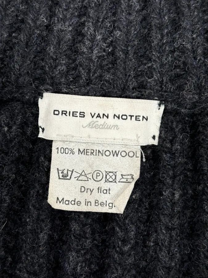 Dries Van Noten Dries Van Noten Dark Grey Wool Minimalist Zip-up Sweater Size US M / EU 48-50 / 2 - 11 Thumbnail