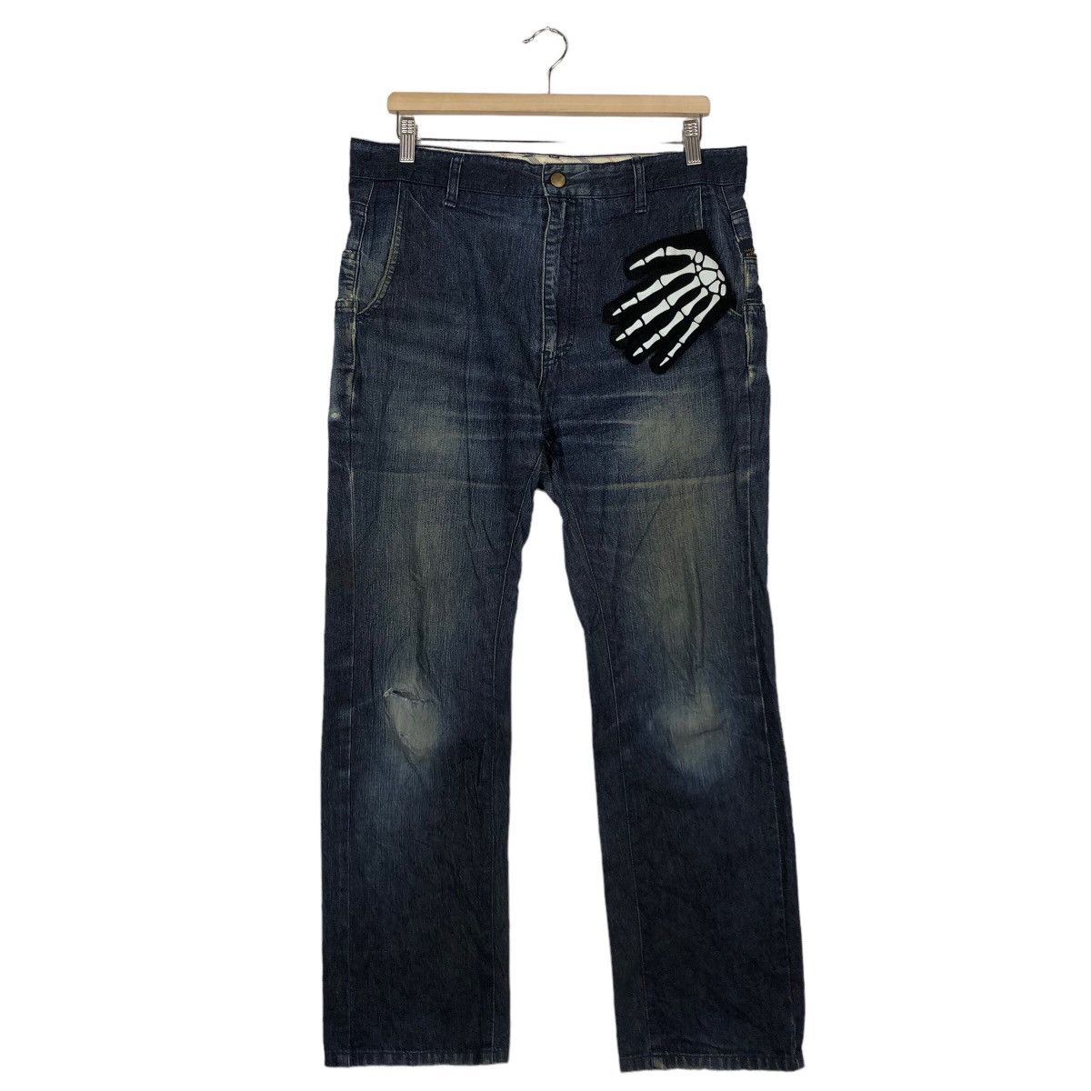 🔥90’s VINTAGE PHIL SMART UNION MADE JAPAN DISTRESSED DENIM