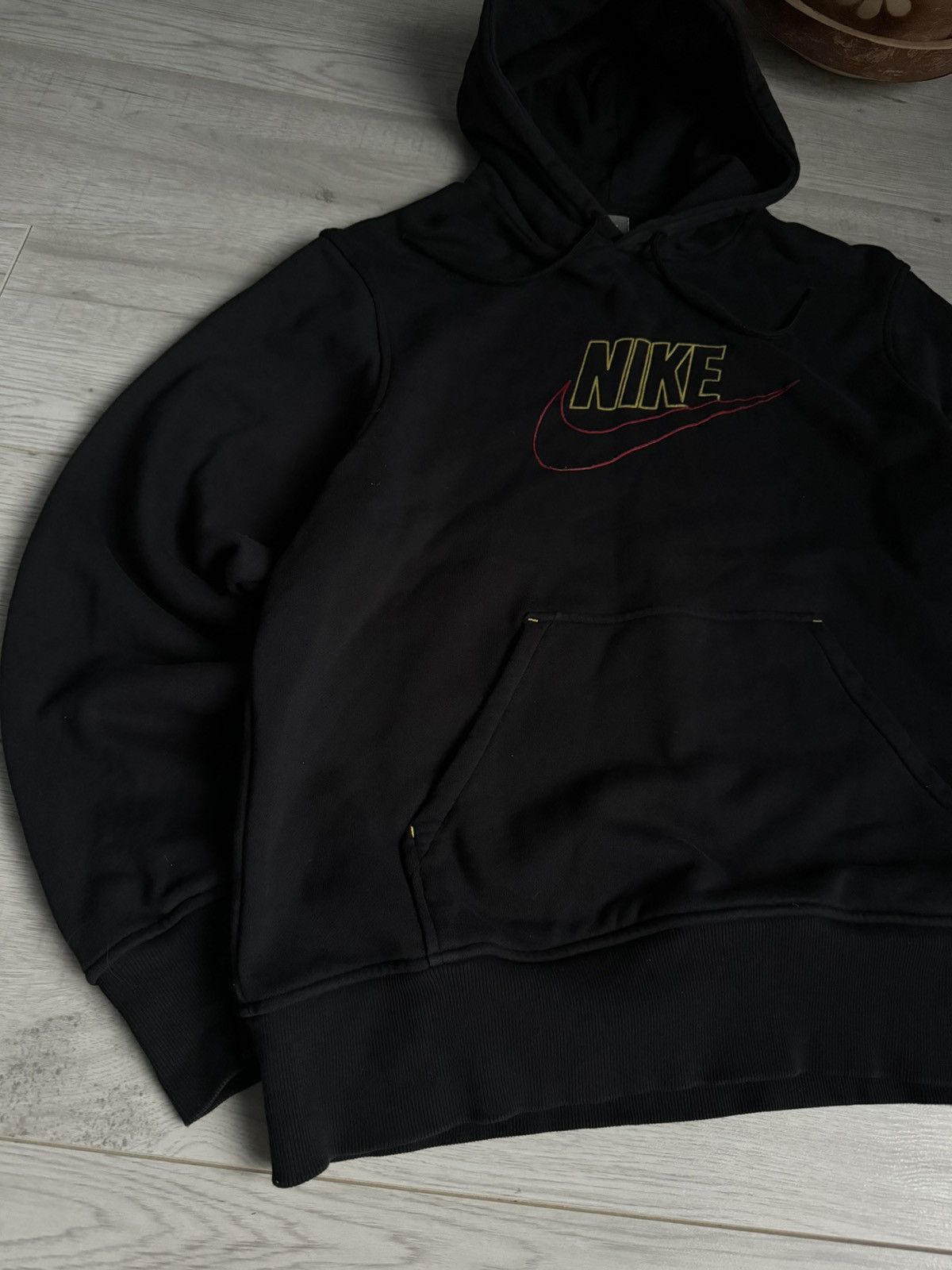 Nike × Vintage Vintage Nike Hoodie center logo swoosh Size US XL / EU 56 / 4 - 2 Thumbnail