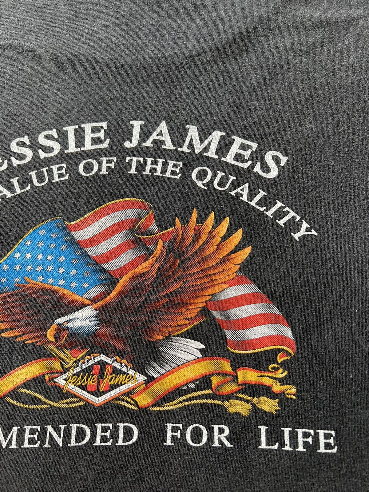 Vintage Vintage 1999 Jessie James Spirit of America Rock Eagle Tee Size US XXL / EU 58 / 5 - 20 Thumbnail