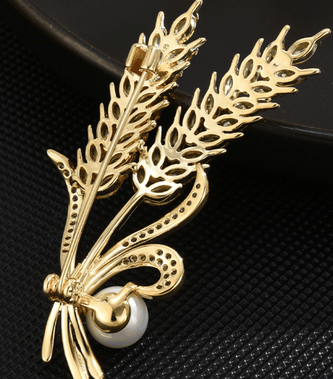 Japanese Brand Elegante Wheat Ear Brooch Size ONE SIZE - 2 Thumbnail