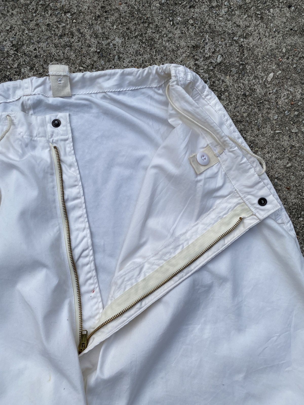 Vintage 1990s - Trouser Snow Cam White Army Parachute Baggy Pant Size US 34 / EU 50 - 10 Thumbnail