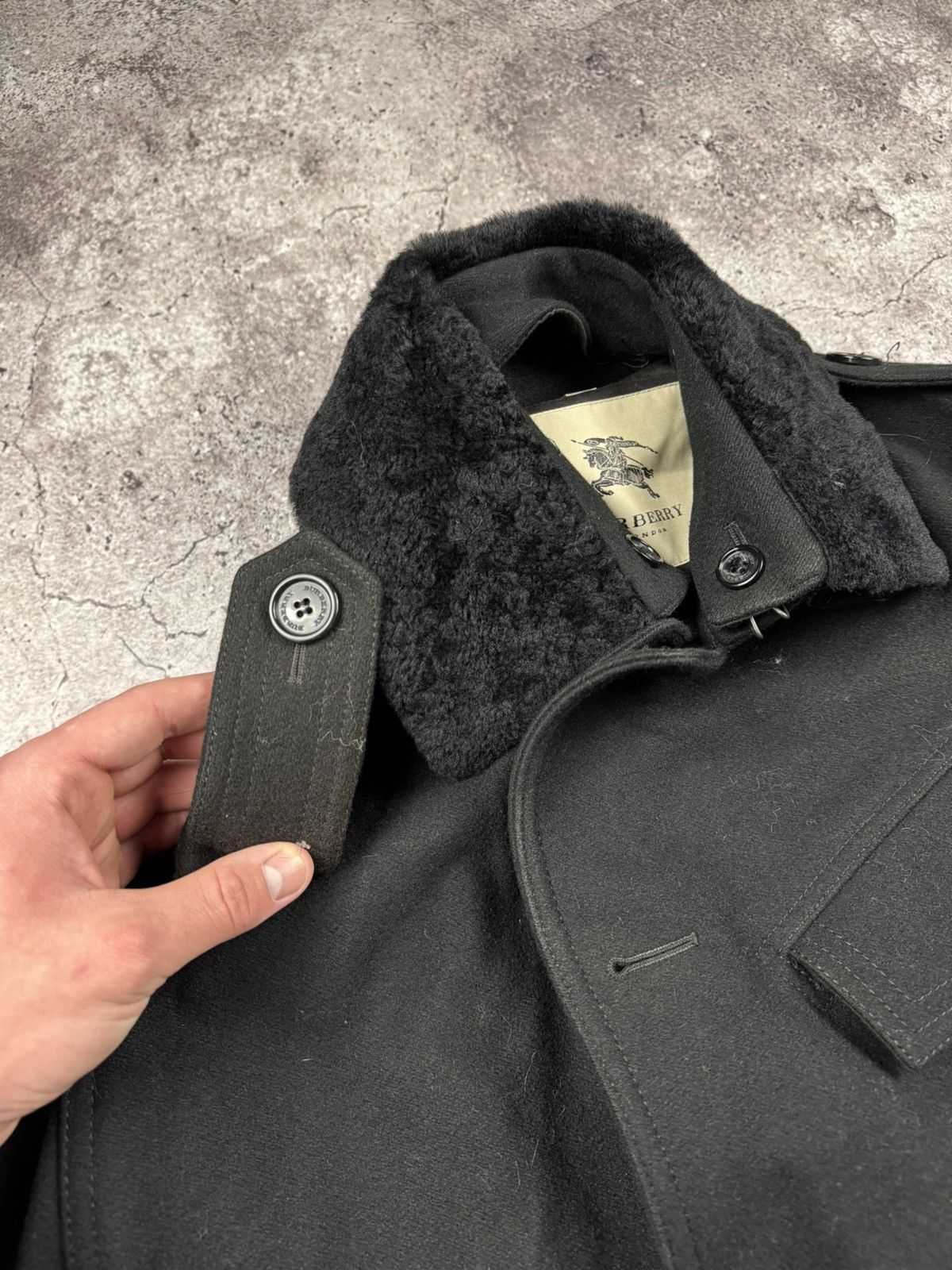 Burberry Burberry wool/fur checkered collar duffle trench coat Size US M / EU 48-50 / 2 - 14 Thumbnail