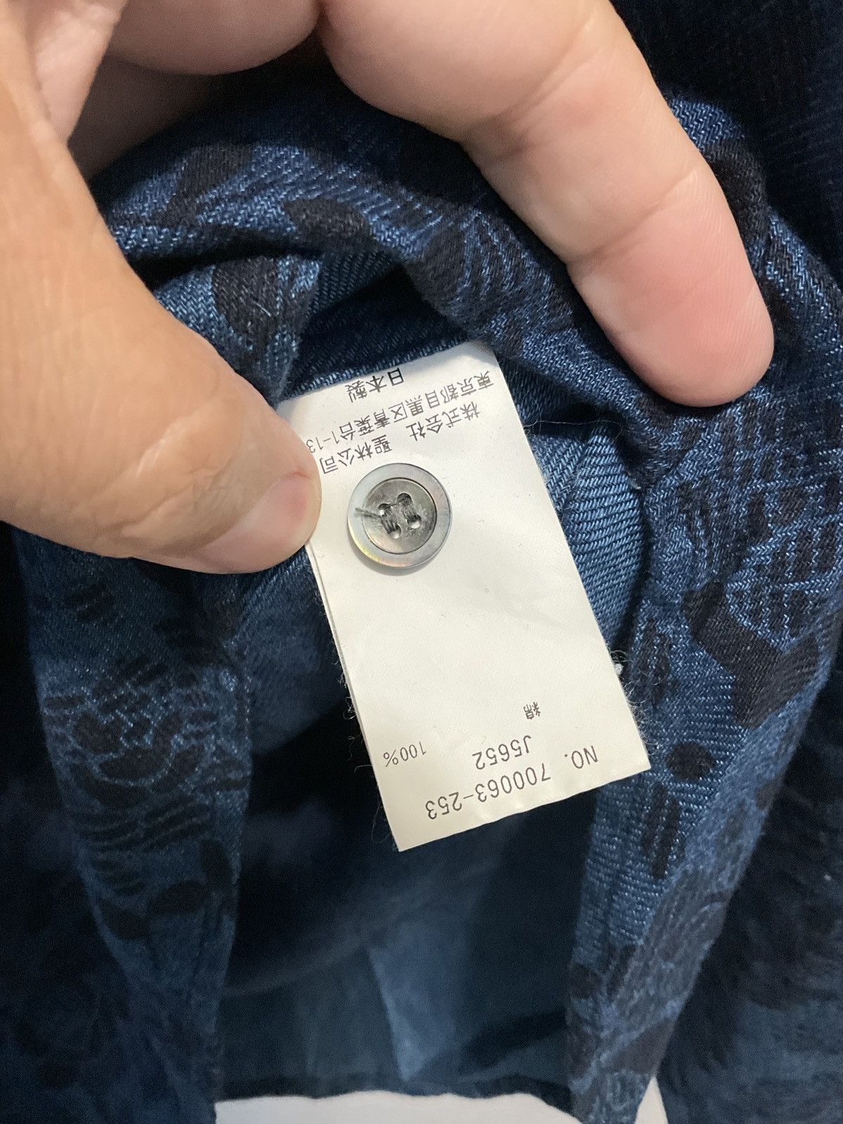 Blue Blue Japan Blue blue japan long sleeves floral Henley Size US XL / EU 56 / 4 - 5 Thumbnail