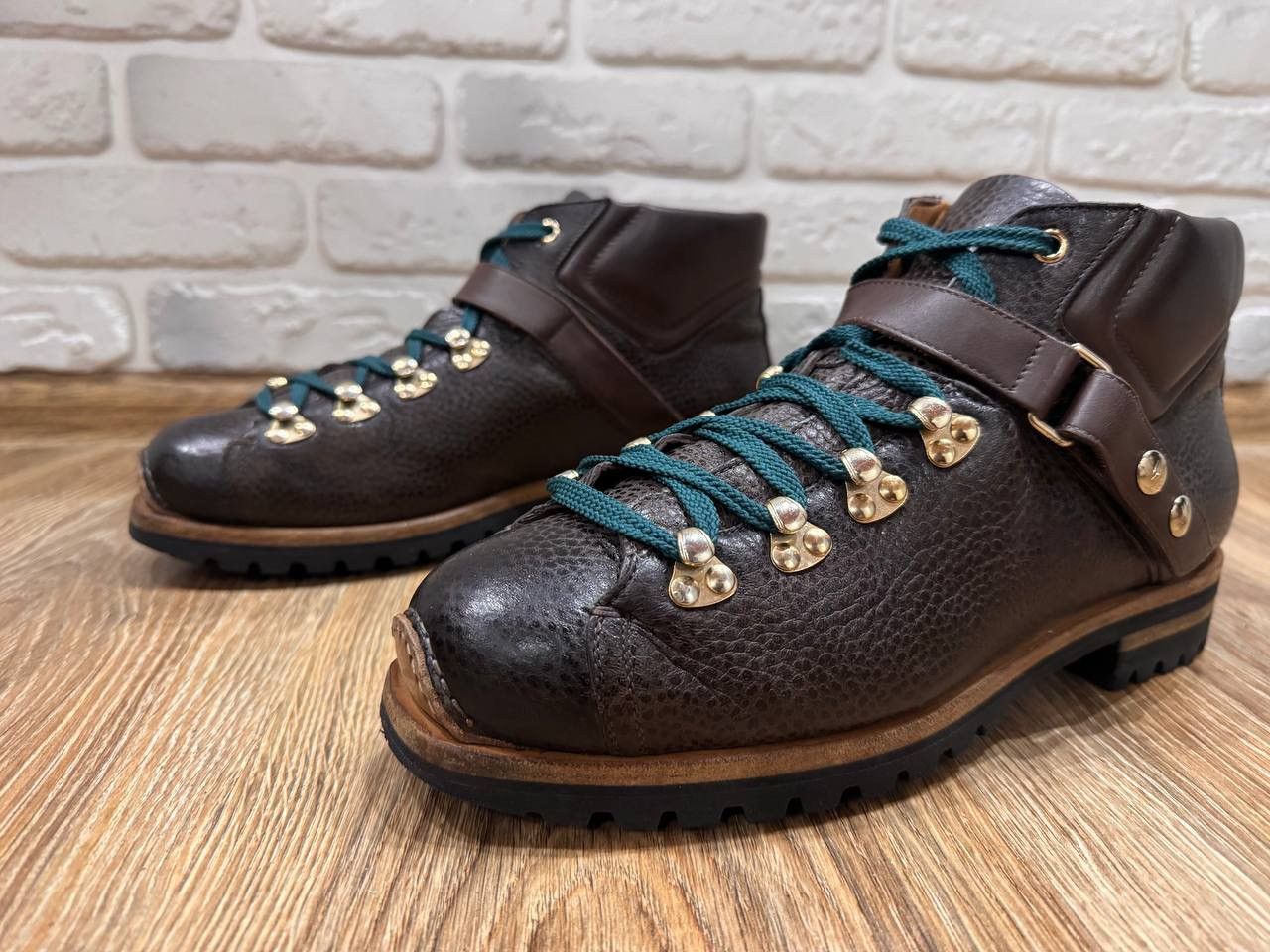 Santoni Santoni Men’s Brown Leather Hiking Boots Size 9 Size US 9 / EU 42 - 8 Thumbnail
