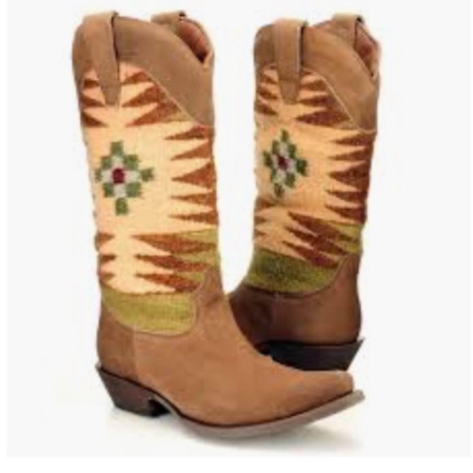 image of Matisse Wool Blanket Abilene Cowboy Boots in Tan, Women's (Size 8)
