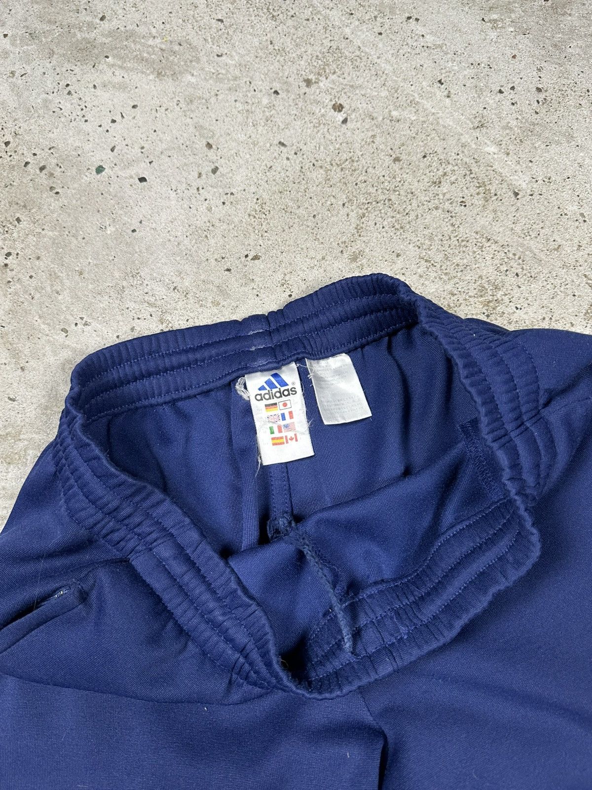 Adidas Vintage 90s Adidas x Tottenham Hotspur Navy Track Pants Size US 30 / EU 46 - 9 Thumbnail