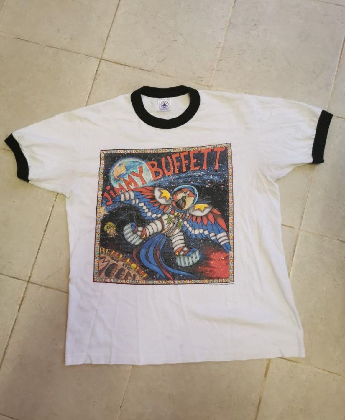 Band Tees × Vintage Vintage Ringer Band Jimmy Buffett Tour 1999 Size US L / EU 52-54 / 3 - 1 Thumbnail
