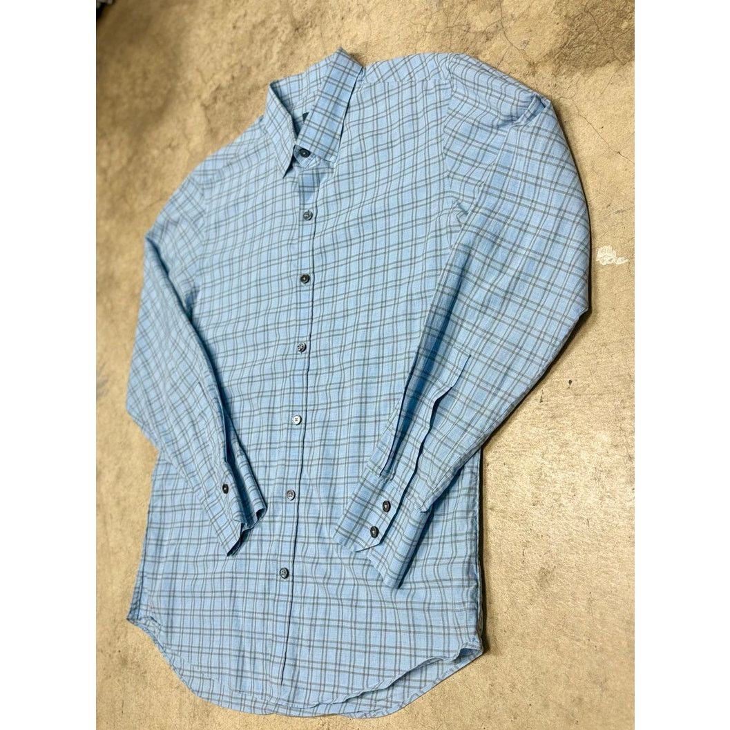 Zachary Prell Zachary Prell 100% Cotton Blue Button Down Men's Plaid Shirt Size US M / EU 48-50 / 2 - 2 Thumbnail