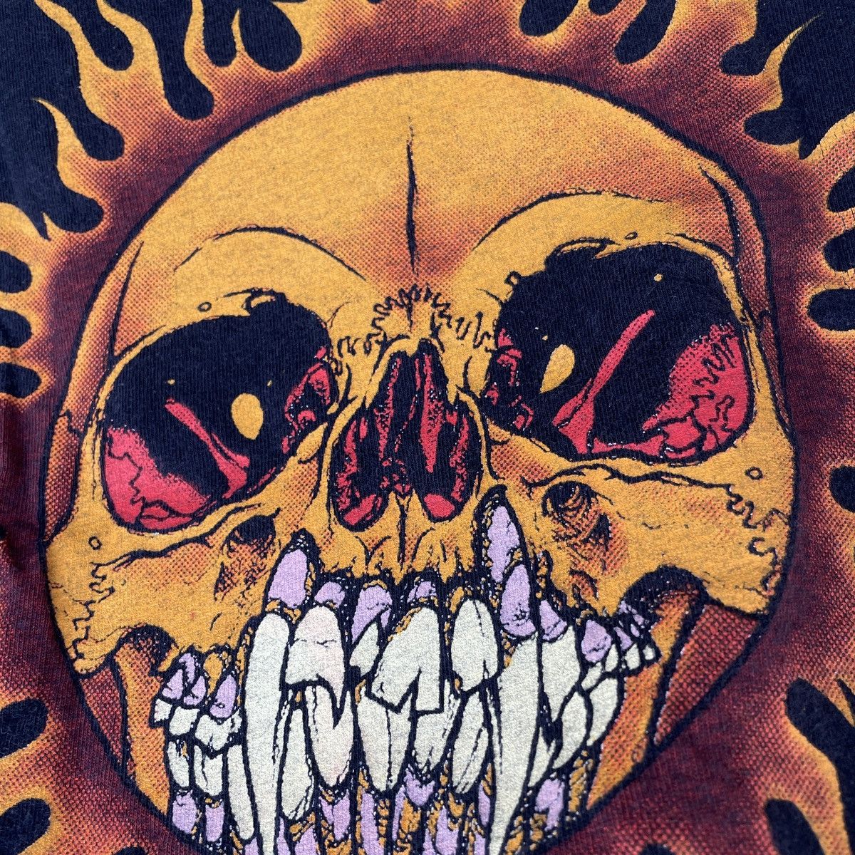 Giant Vintage 1994 Metallica Pushead Flaming Vampire Skull Tee Size US L / EU 52-54 / 3 - 9 Thumbnail