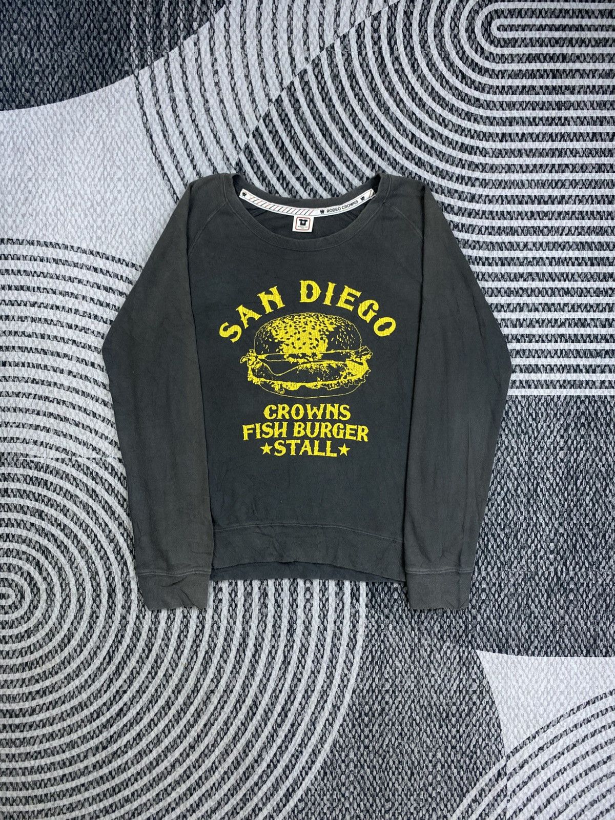 Japanese Brand Vintage Rodeo Crown San Diego Burger Logo Longsleeve Shirt Size US M / EU 48-50 / 2 - 1 Thumbnail