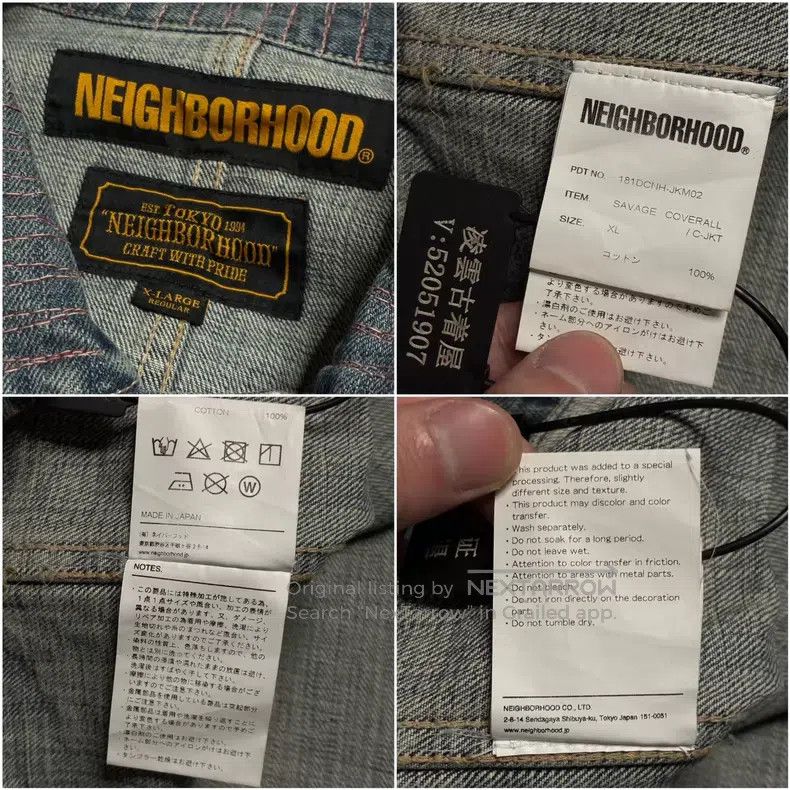 Neighborhood Neighborhood Rusty Stain Splattered Washed Denim Jacket Size US XL / EU 56 / 4 - 8 Thumbnail