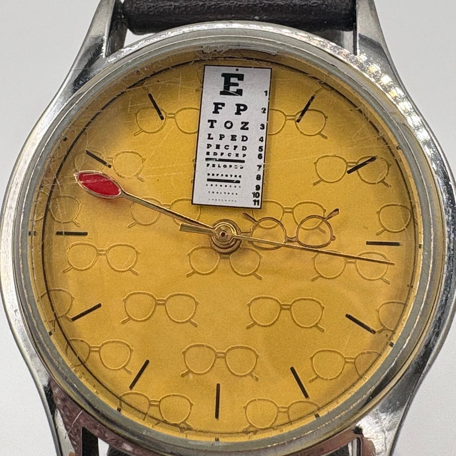 Fossil Vintage Fossil Eye Chart Watch PR1179 Optometrist Eye Doctor Size ONE SIZE - 2 Thumbnail