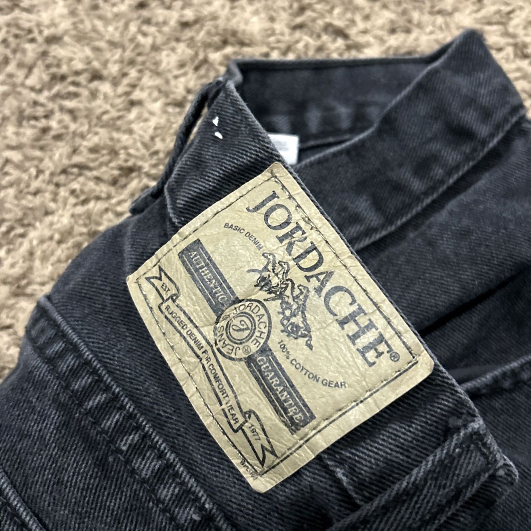 Jordache VINTAGE Jordache Women’s Jeans 7/8 Cotton Black Denim High Rise A27 Straight 32in Inseam Womens Size 28" / US 6 / IT 42 - 3 Thumbnail