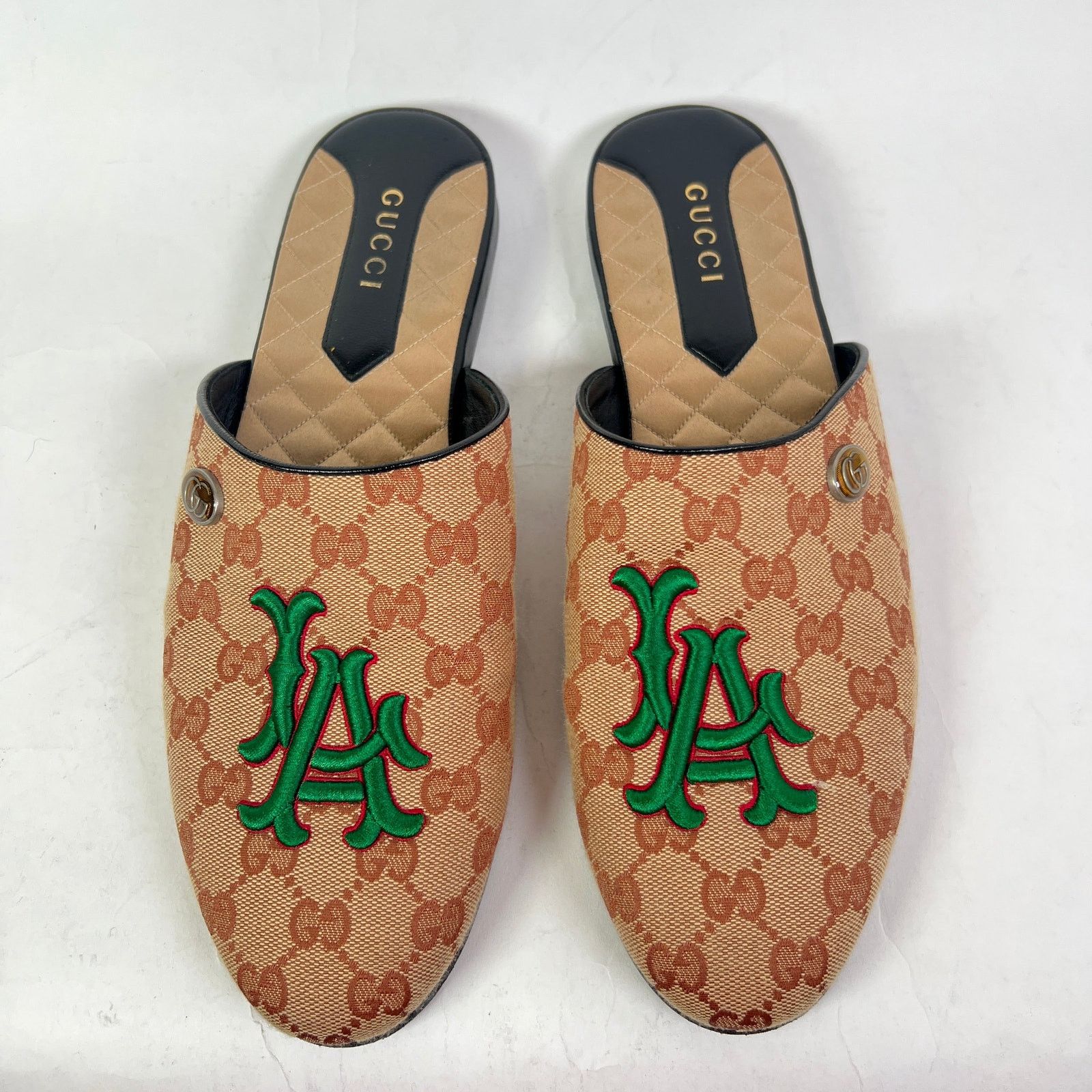Gucci Gucci LA Angels GG Monogram Mules Size US 9.5 / EU 42-43 - 2 Thumbnail