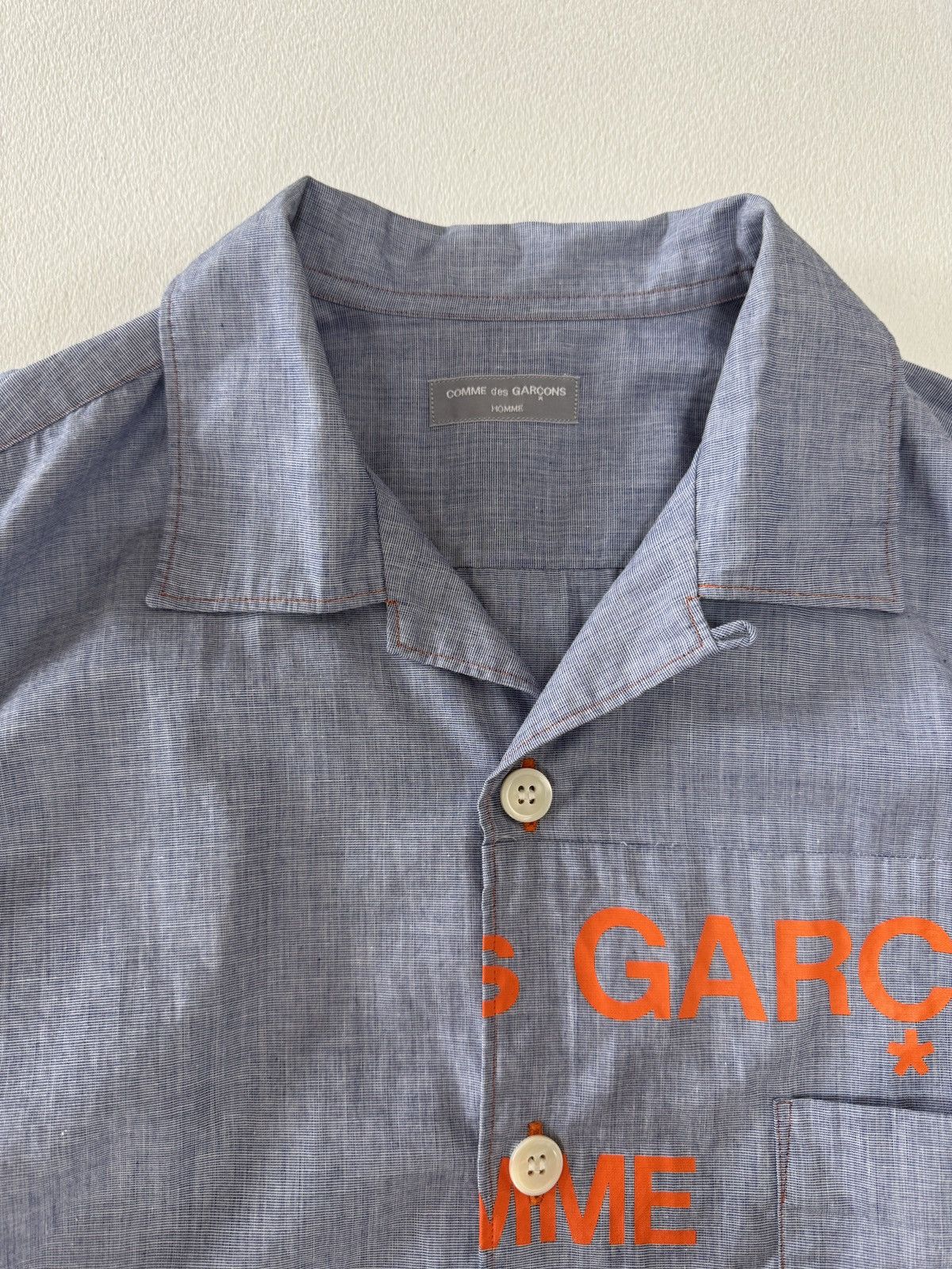 Comme des Garcons S/S 2002 COMME des GARCONS HOMME Split Logo Shirt Size US M / EU 48-50 / 2 - 4 Thumbnail