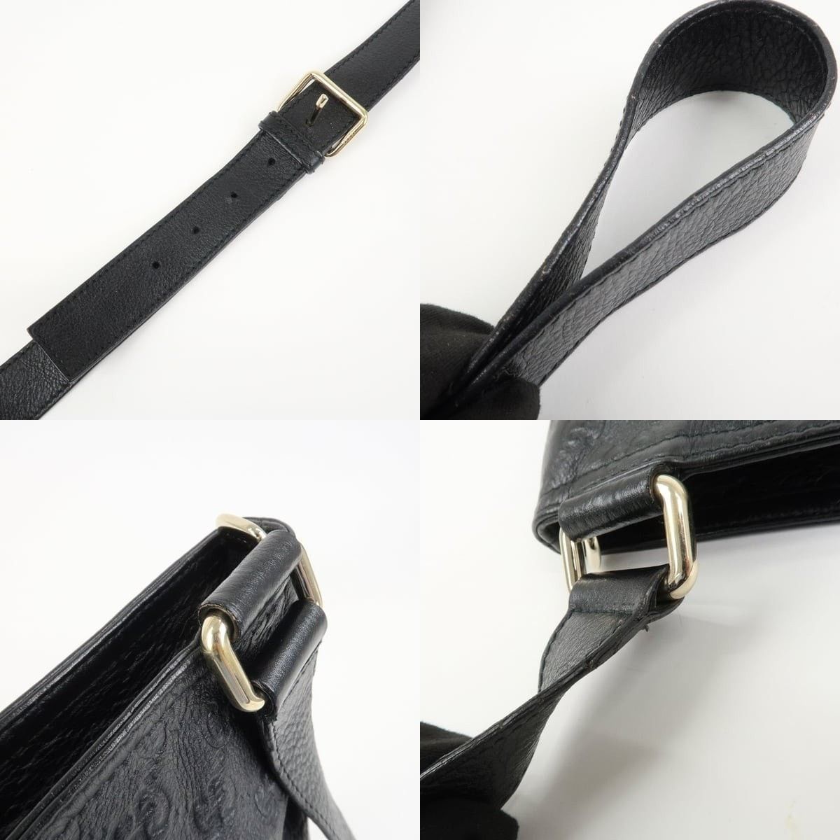 Gucci Gucci Guccissima Leather Crossbody Bag Black Size ONE SIZE - 4 Thumbnail