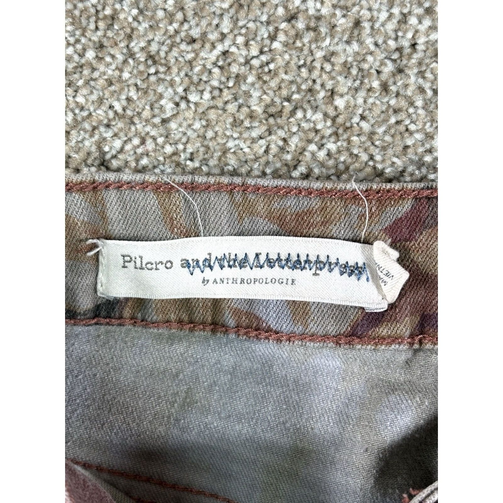 Anthropologie Anthropologie Pilcro And The Letterpress Slim Pants Size 25 High Rise Floral Size 42" / US 20 - 6 Thumbnail