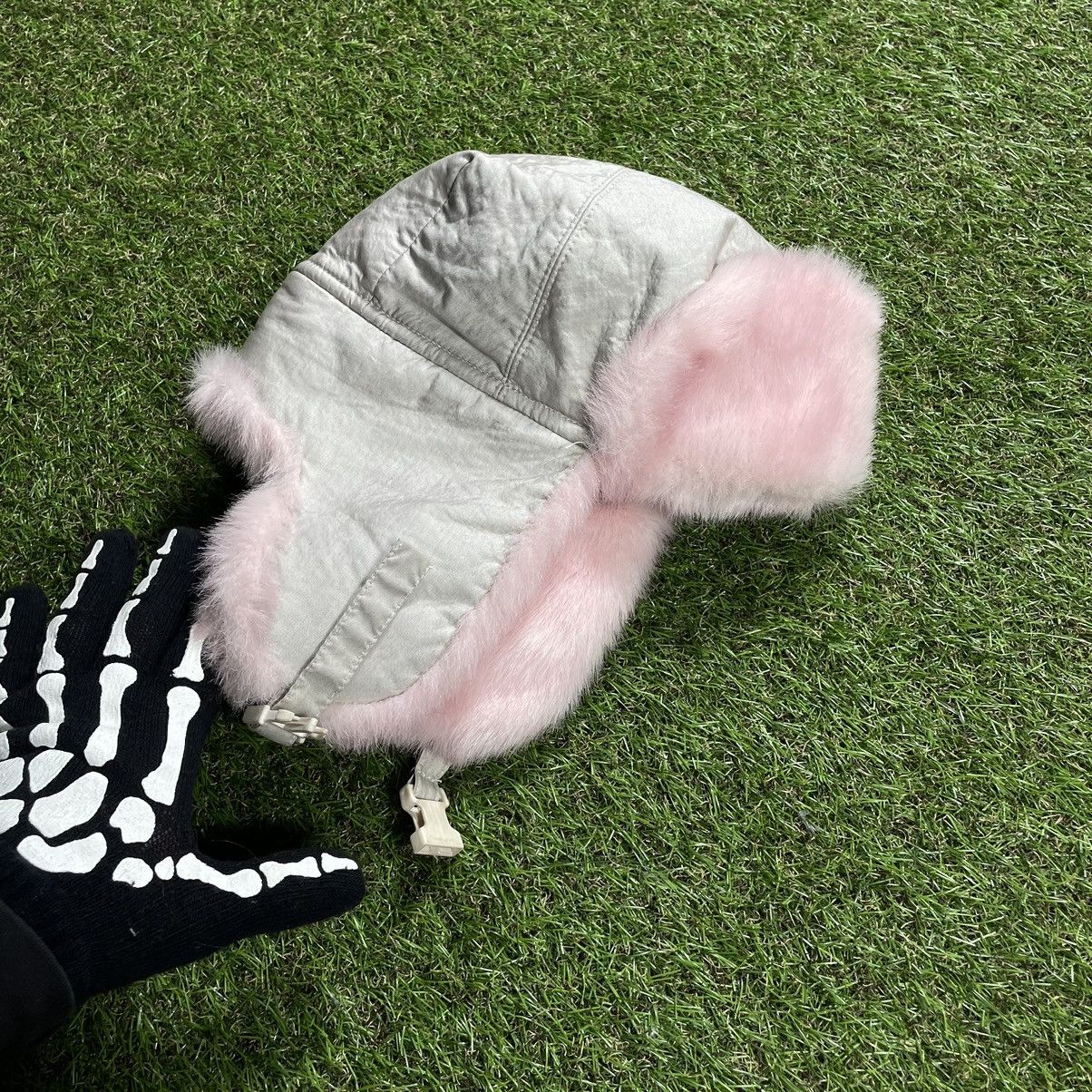 Vintage Vintage 90s Pink Mohair Fuzzy Knit Beanie Hat Goth Washed OS Size ONE SIZE - 4 Thumbnail