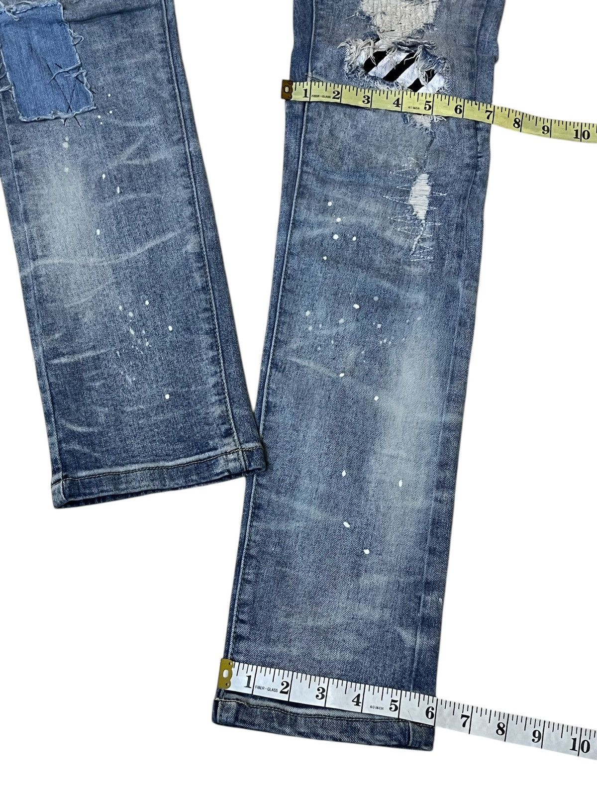 Japanese Brand SICK🔥SMOKE RISE DISTRESSED WITH STUDDED/SPIKE STYLE JEANS Size US 33 - 13 Thumbnail